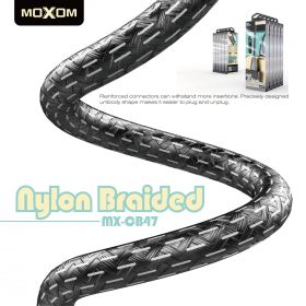 USB кабел MOXOM MX-CB47 1M 2.4A fast micro