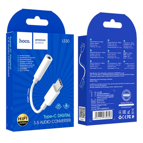 HOCO adapter AUX Type C to Jack 3,5 mm LS30 