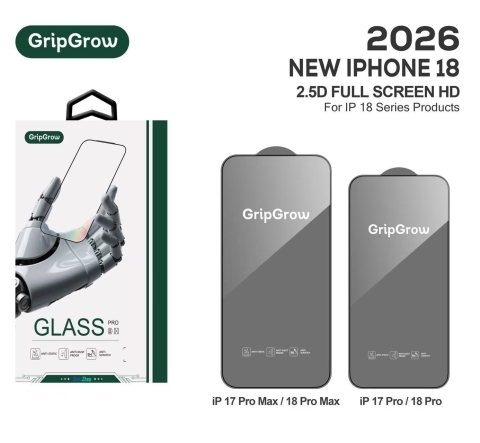 iPhone 18 Pro Max GRIP GROW HD 5D GLASS