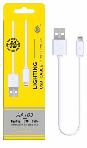USB кабел MTK AA103 2M 2A iPhone 5/6/7
