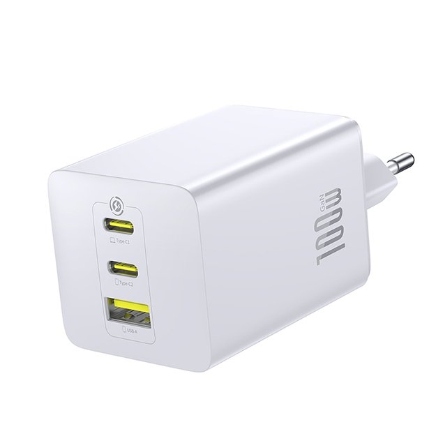Накрайник адаптер Baseus 220V Baseus 2USB-C /1USB A 100W