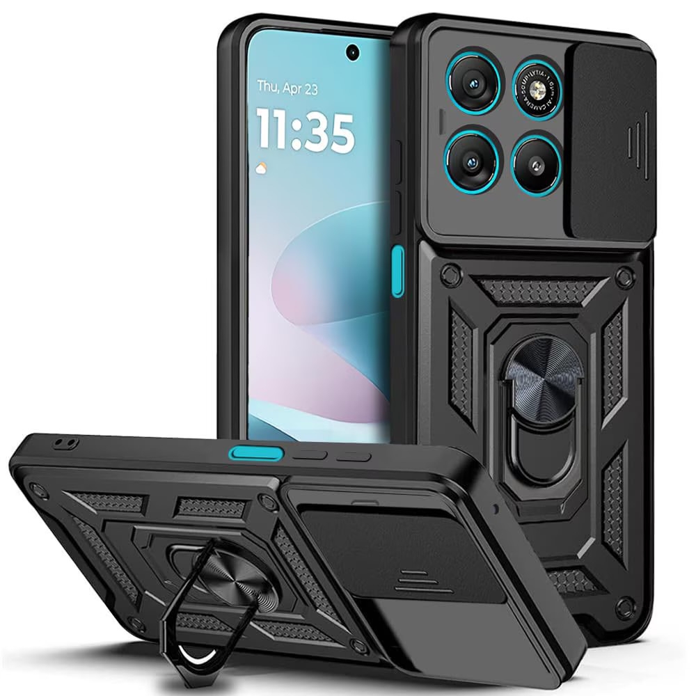 Moto G75 Ring Armor Case