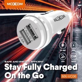 Авто накрайник MOXOM MX-VC06 12V/24V-2.4A/2USB 