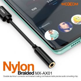 MOXOM MX-AX01 Type C to 3.5mm Adapter 