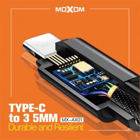 MOXOM MX-AX01 Type C to 3.5mm Adapter 