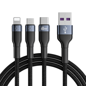 USB кабел Joyroom S-1260G5 66W 3 in 1 Super Fast Charging Cable 1.2m 