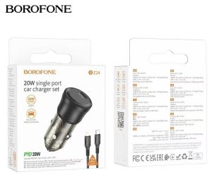 Авто зарядно BOROFONE BZ24 20W Type C to lightning 