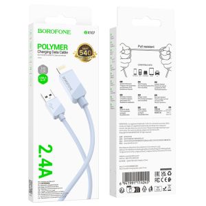 USB кабел BOROFONE BX107 USB to lightning 2.4A 1m