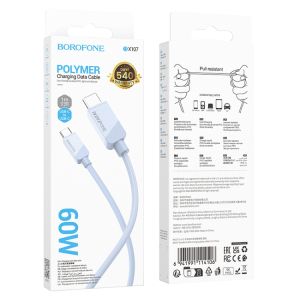 USB кабел BOROFONE BX107 Type C to Type C 60W 1m