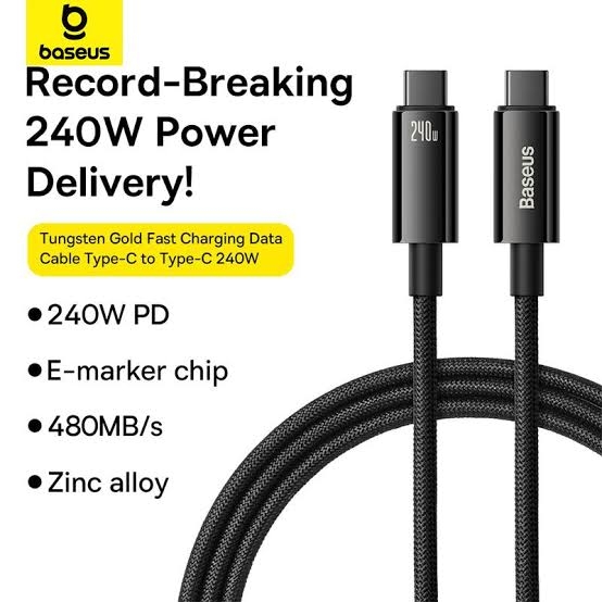 Baseus CAWJ040101 USB-C - USB-C cable 240W 480Mb/s 2m 