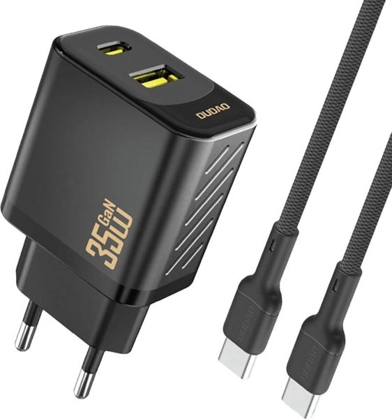 Накрайник адаптер Dudao 220V A26T /25W USB-A, USB-C 