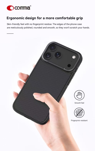 iPhone 18 Pro / iPhone 17 Pro Comma KEVLAR MAGSAFE SHOCKPROOF CASE