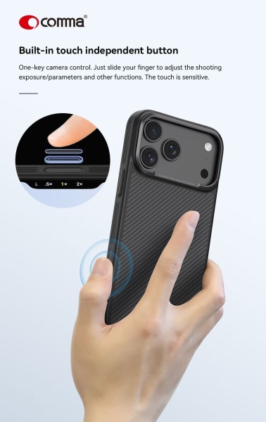 iPhone 18 Pro / iPhone 17 Pro Comma KEVLAR MAGSAFE SHOCKPROOF CASE