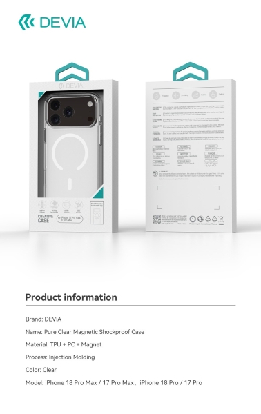 iPhone 18 Pro Max DEVIA PURE SERIES 