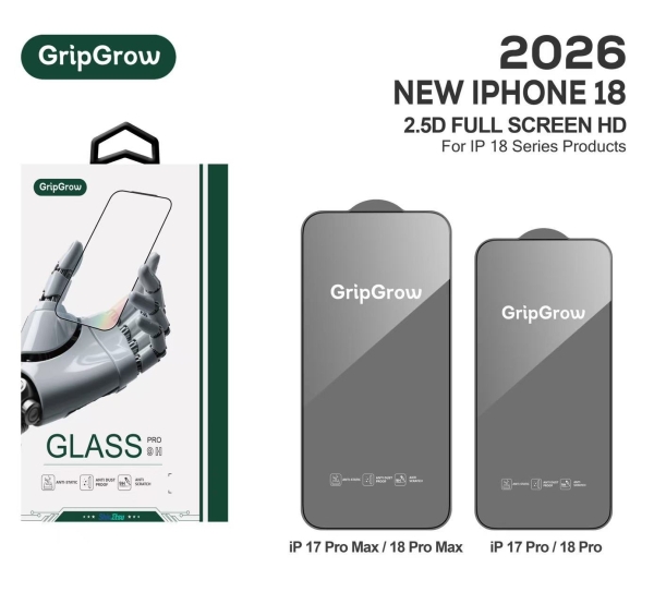 iPhone 18 Pro Max GRIP GROW HD 5D GLASS